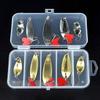 10pcs Fishing Spoons Metal Lures with Hook Tackle Box Hard Fishing Lures Fishing Baits for Trout Spinner Baits