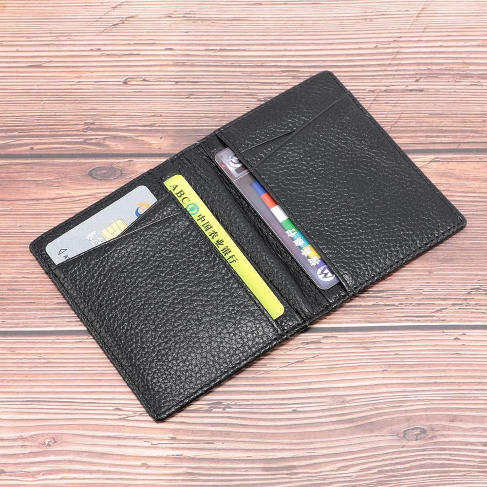 Soft Small Business Wallet for Driver License with 8 Card Slots Super Slim Genuine Leather Men Wallet Credit Card Holders