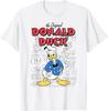 2025 Summer Disney Donald Duck Animated Character Print Boys Girls Popular Breathable 100% Pure Cotton Printed Leisure T-shirt