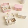 Minimalist Leather Jewelry Box For Earrings And Rings Portable Storage Organizer For Travel