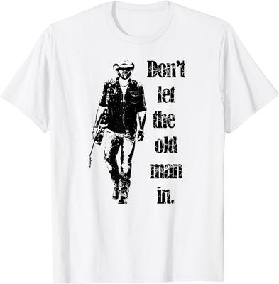 Don't Let The Old Man In Vintage Walking With A Guitar Unisex T-Shirt