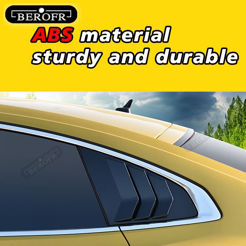 For Volkswagen CC Carbon Fibre Look Style Car Side Window Scoop Cover Five Slot Open Lpuvers Cover Vent