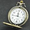 Retro Bronze Steampunk Openwork Flower Flip Quartz Necklace Commemorative Pocket Watch