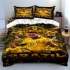 Set Biancheria da Letto a Tema Calcio Brasiliano Set Biancheria da Letto Decorativo Elegante (1 copripiumino, 2 federe, piumino non incluso)