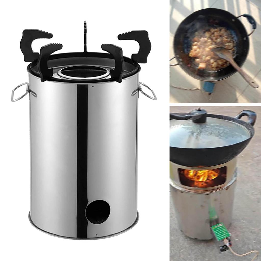 Camping Furnace Firewood Burning for Outdoor Cooking BBQ Backpacking