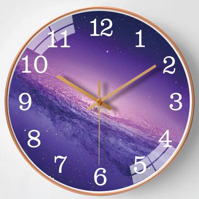 8-Zoll 20cm Persönlichkeit Rosa Sonnenuntergang Uhr Dekorative Wanduhr Wohnzimmer Schlafzimmer Hausuhr Stumm