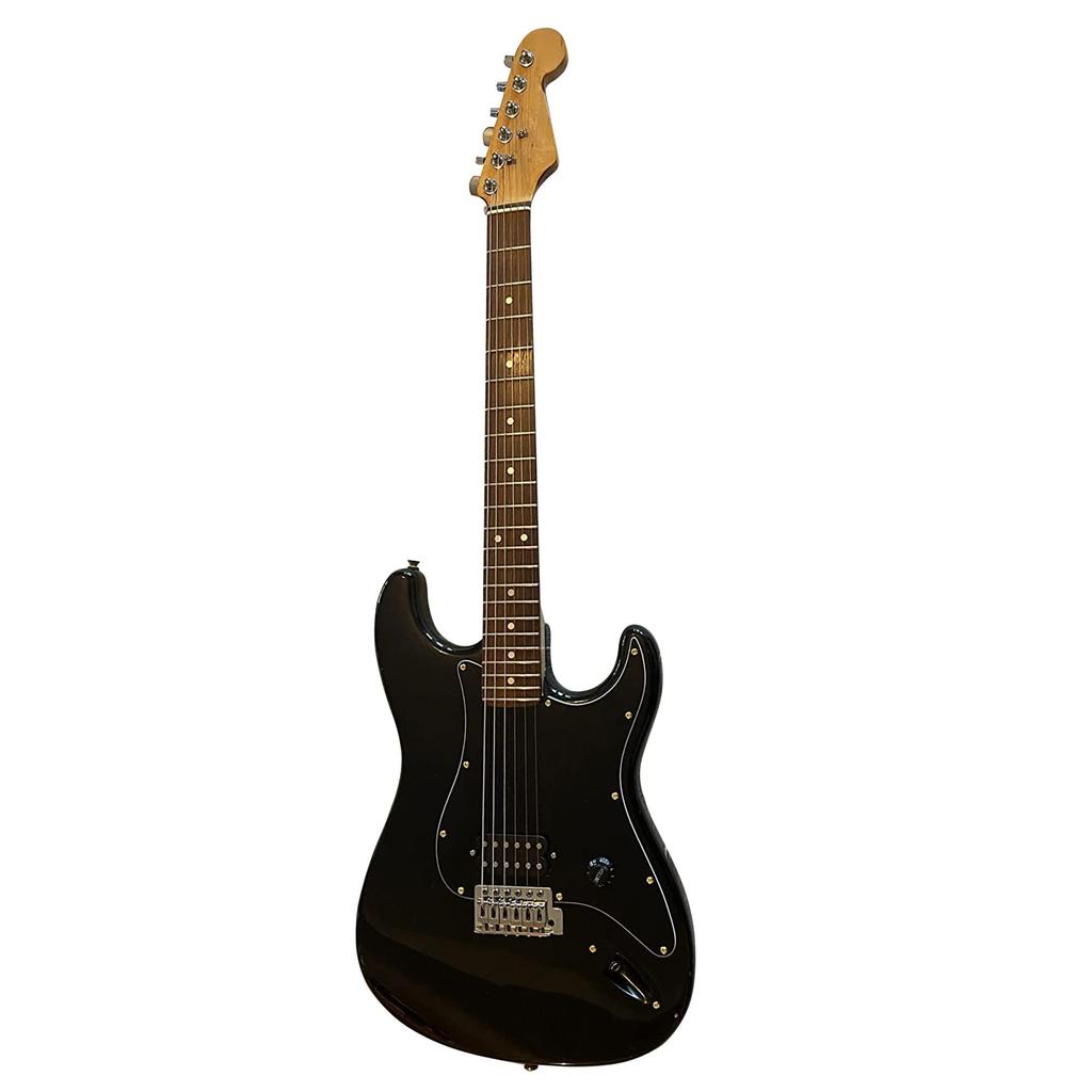Yibuy Black Metal PVC Pickguard for 1 Humbucker Electric 3 Layers with 11 Mounting Easy Repair Noiseless & Pre-Wired Guitar, Holes, Process,