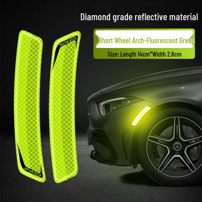 Luminous Reflective Car Wheel Arch & Bumper Stickers: Night Safety & Anti-Scratch Protection
