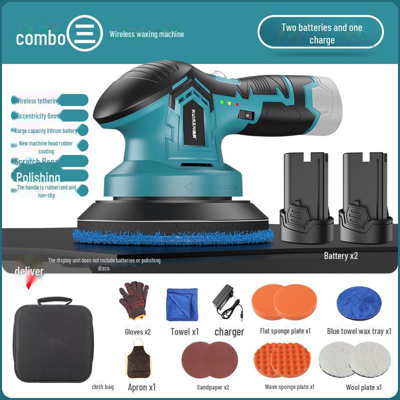 Anpassbare kabellose Wachs- und Poliermaschine – Betrieb mit Lithiumbatterie