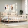 VidaXL Cadre de lit avec tête de lit 200x200 cm bois massif 3192576