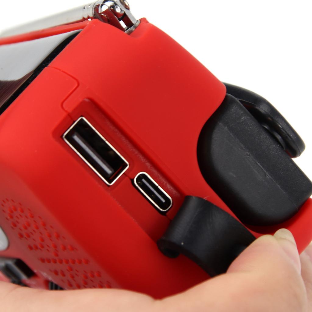 Multifunktionales Solar-Handkurbelradio FM AM WB NOAA Wetterradio 2000 mAh USB-Aufladung Notfall-LED-Taschenlampe Power Ban