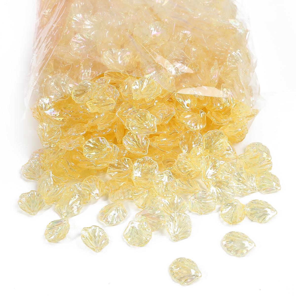 

20 шт., АБС-акрил, имитация ракушки, кулон с пионом, подвесные бусины для изготовления ювелирных изделий, аксессуары 15x17mm