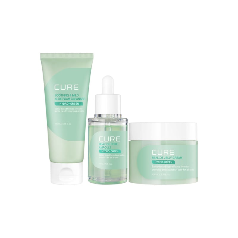 Cure Pore Ampoule + Jelly Cream + Soothing Foam Cleanser