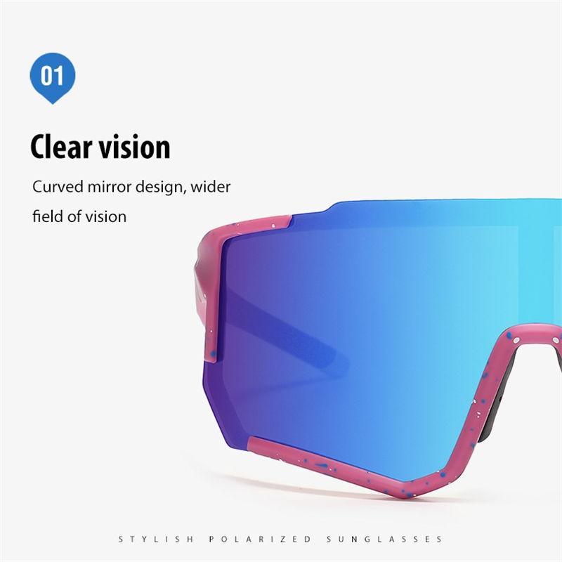 PC Frame Polarized Sunglasses for Women Men Unisex Outdoor Sports Fishing Driving Skiing Glasses Colorful Windproof Goggles GZW