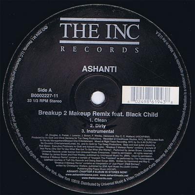 12inch Record ASHANTI - Breakup 2 Makeup (Remix) B000222711 The INC Records 2004 US Rap & Hip-Hop/R&B Used