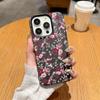 Red Powder Flower Pattern Phone Case For IPhone 17 16 15 14 13 12 11 Pro Max 16 Plus Bumper Shockproof Cover Cases