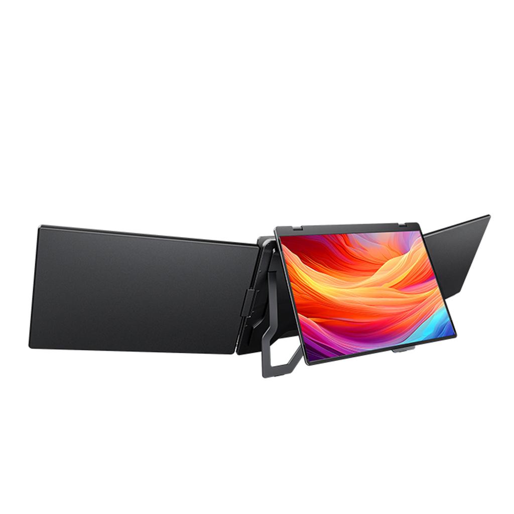 Portable Laptop Screen Extender 1920x1200 15.3 Inch Triple Screen Display Adjustable Rotatable