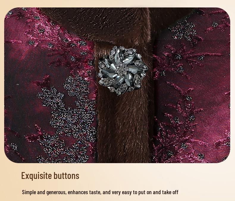 Winter Cotton Outerwear for Middle-Aged & Elderly Women: Grandma's Coat, Seniors' Jacket, Mom's Fleece-Enhanced Suit, Perfect for Autumn & Winter.