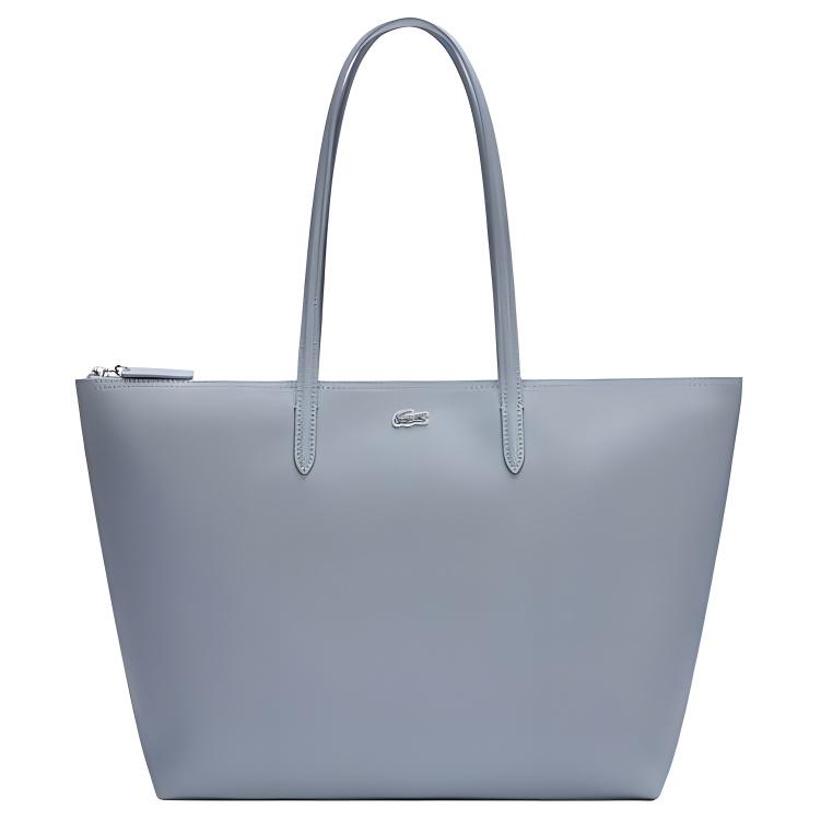 Lacoste Fashion Casual Versatile PVC Tote Shopping Bag Shoulder Bag Large Women tote bags Gray Blue NF1888PO-Q48 Gray Blue