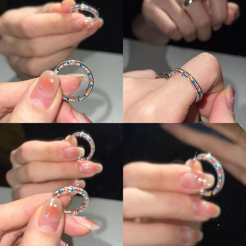 Gemstone Colorful Rainbow Ring Stylish And Design Eyecatching