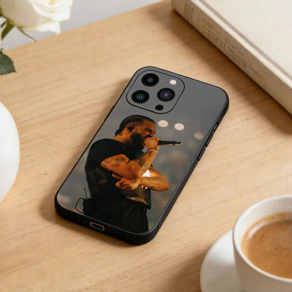 Singer Rapper D-Drake Phone Case For iPhone 16,15,14,13,12,17,Pro Max,Plus Silicone Black Case