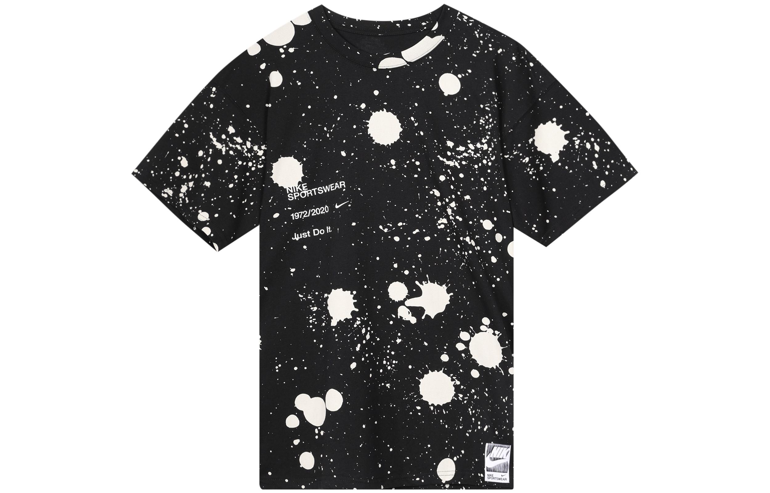 

Nike T Shirts Men s Black Crew Neck Moderate Straight Fit CW0381-010 XS