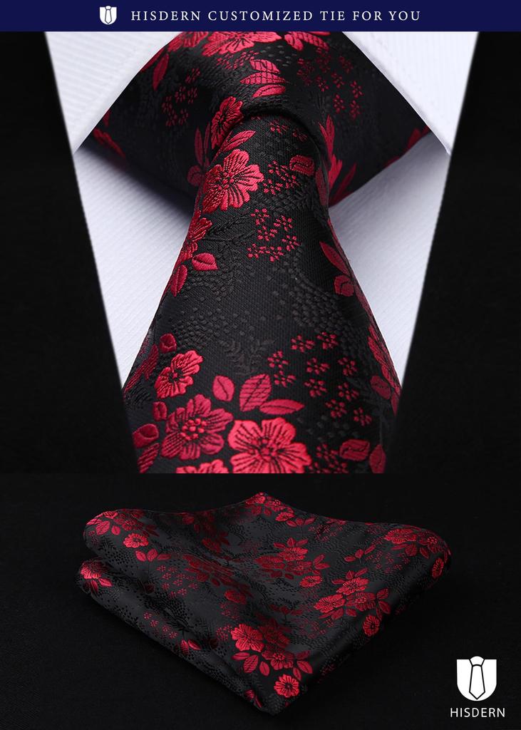 Paisley Pattern Chief Set of Floral Job Business Gift [HISDERN] Necktie, Men's Necktie, 5, Wedding, Stylish, Pattern, Necktie, Brand, Hunting,