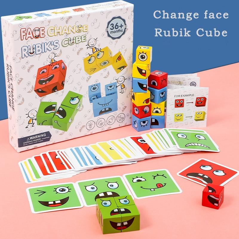 Buy Building Blocks Board Games Cartoon Puzzles Cube Face Variations