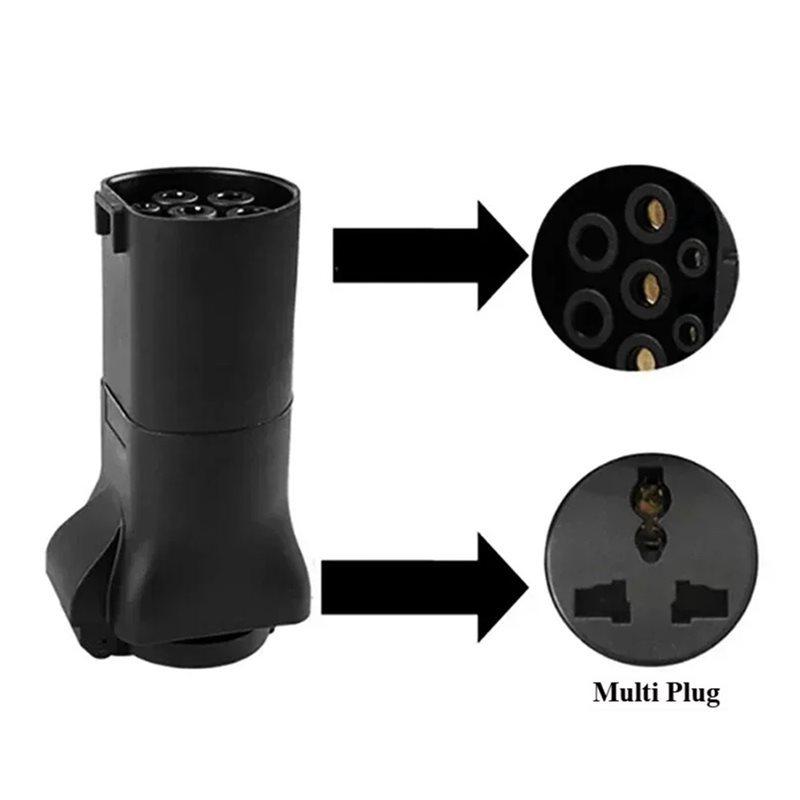 4X V2L Type 2 EV Discharge Adapter For Xpeng G6 G9 Car Charging Connector Car Discharge EV Adapter Universal Multi Plug