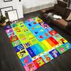 Colorful Educational Alphabet and Numbers Rug Non-slip rug suitable for living room and bedroom sofas.