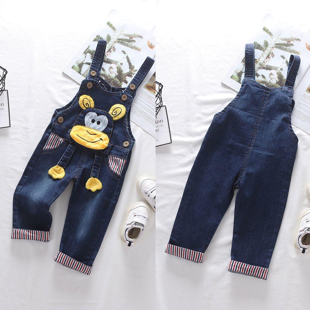 

Одинарные брюки мужские и женские детские джинсовые комбинезоны на весну и осень 80