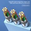 Phone Data Cable Retractable Wide Fast Charging Output Multipurpose Extra-Long Compatible Stable ABS 3-in-1 120W