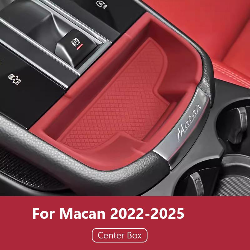 Car Cup Holder Center Storage Box For Porsche Macan 2014-2025 2025 2025 Soft Waterproof Central Protector Console Organizer