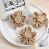 10Pcs Handmade Natural Jute Burlap Hessian Flower DIY Craft Supplies Vintage Favor Rustic Christmas Party Wedding Decoration