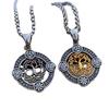 Stainless Steel Viking Odin Triangle Logo Rune Luna Tree of Life Necklace Pendant