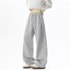 American Retro Cleanfit Heavy Sweatpants Washed Deconstruction Design Thin Loose Wide-leg Pants Scimitar Pants