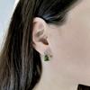 Silver Earrings with Chrysolite 3.267ct (2174431)
