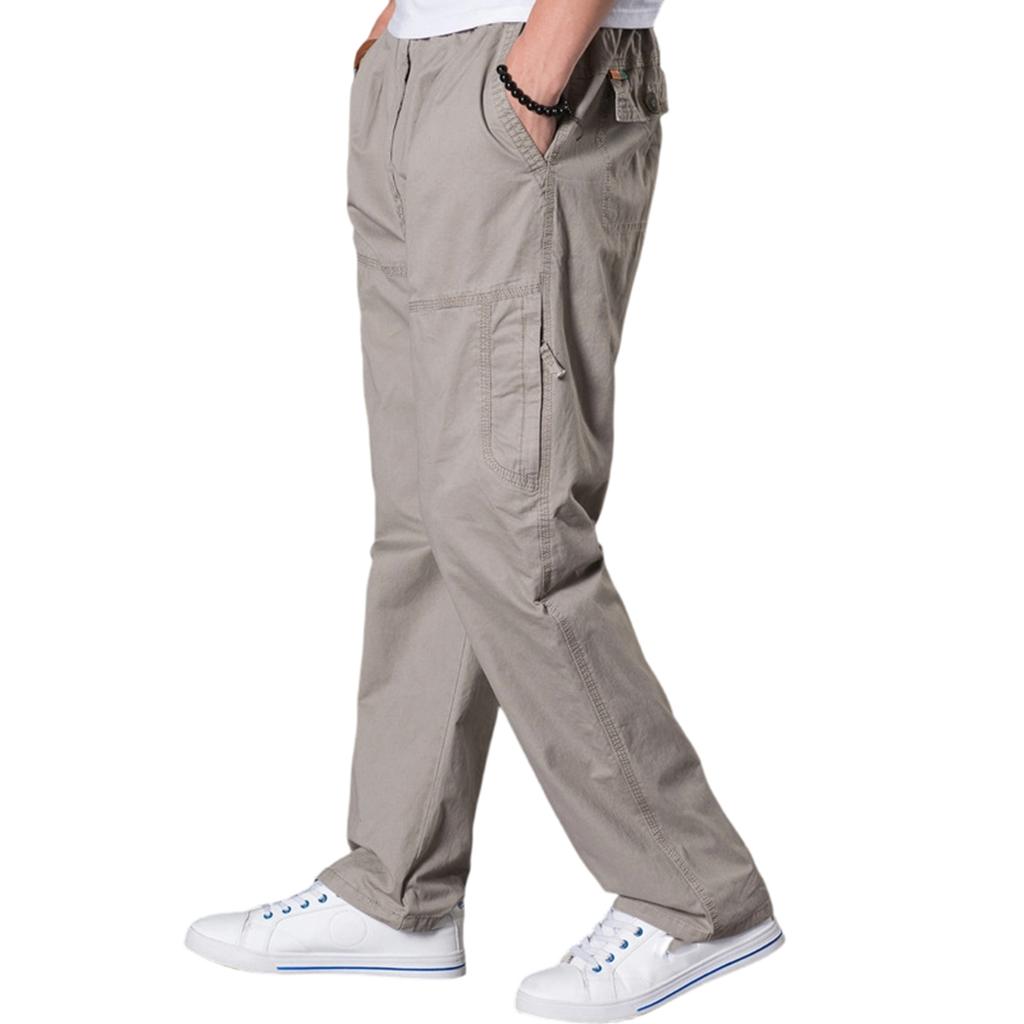 Men's Outdoor Sports Loose Leisure Multiple Pockets Work Pants Trousers