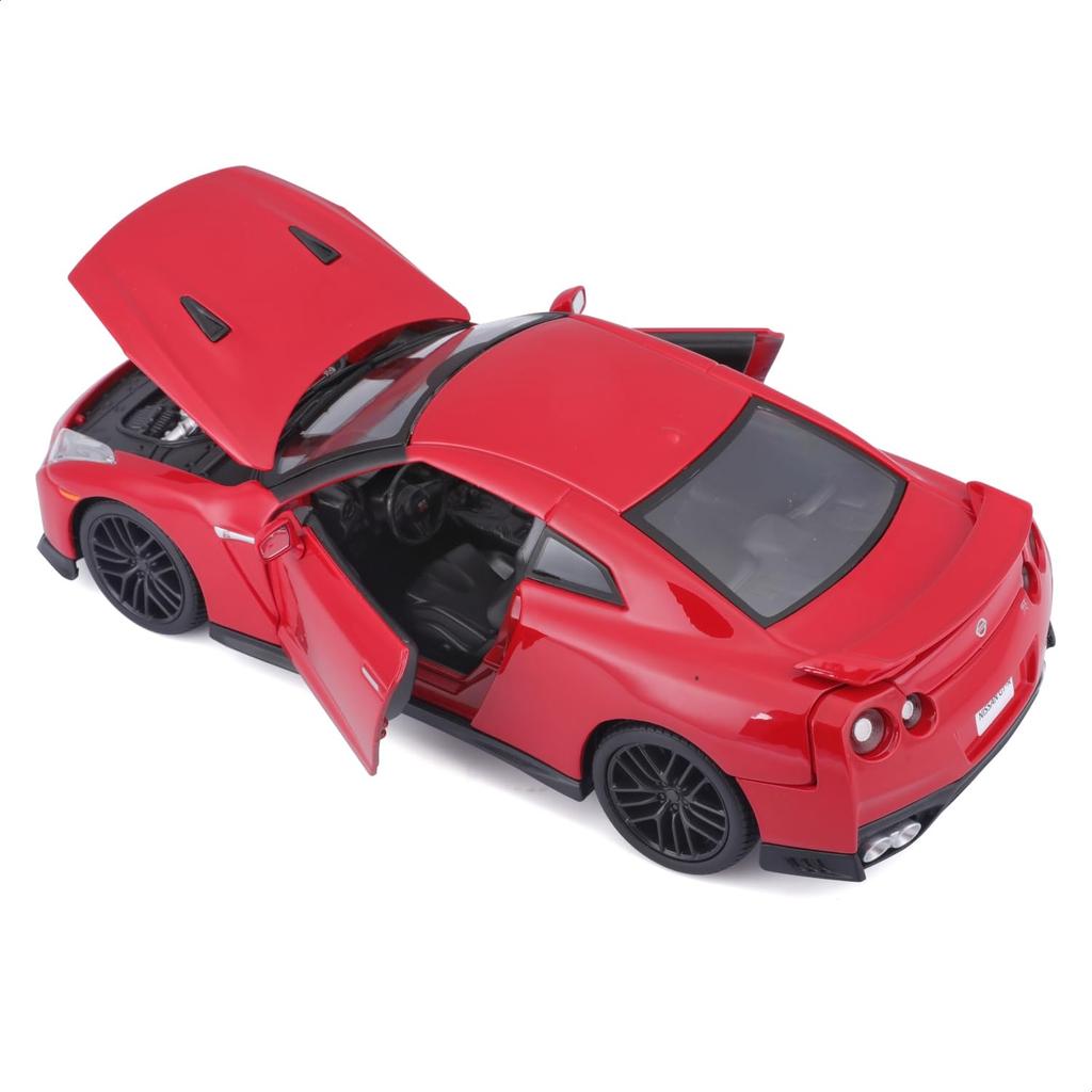 Bburago Scale Nissan 2017 Diecast Model Car 1/24 GT-R (Red)