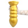 Golden Mushroom Irregular Dildo Beads for Men & Women - Threaded Anal Dilator Adult Toy