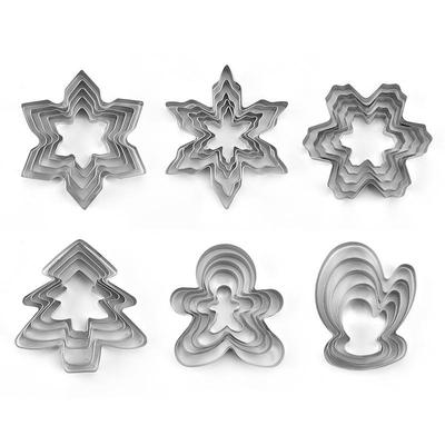 Christmas Cookie Cutters: Gingerbread Man, Tree, Snowflake, Gloves, Heart, Clover, Star