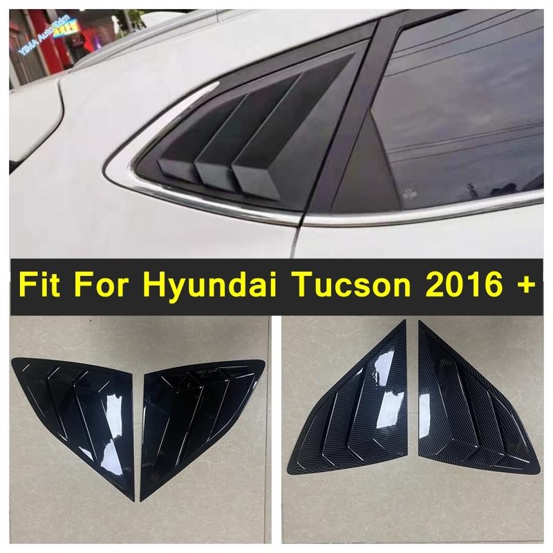 Car Styling Rear Window Triangle Shutters Blinds Cover Side Tuyere Trim External Accessories Fit For Hyundai Tucson 2016 -