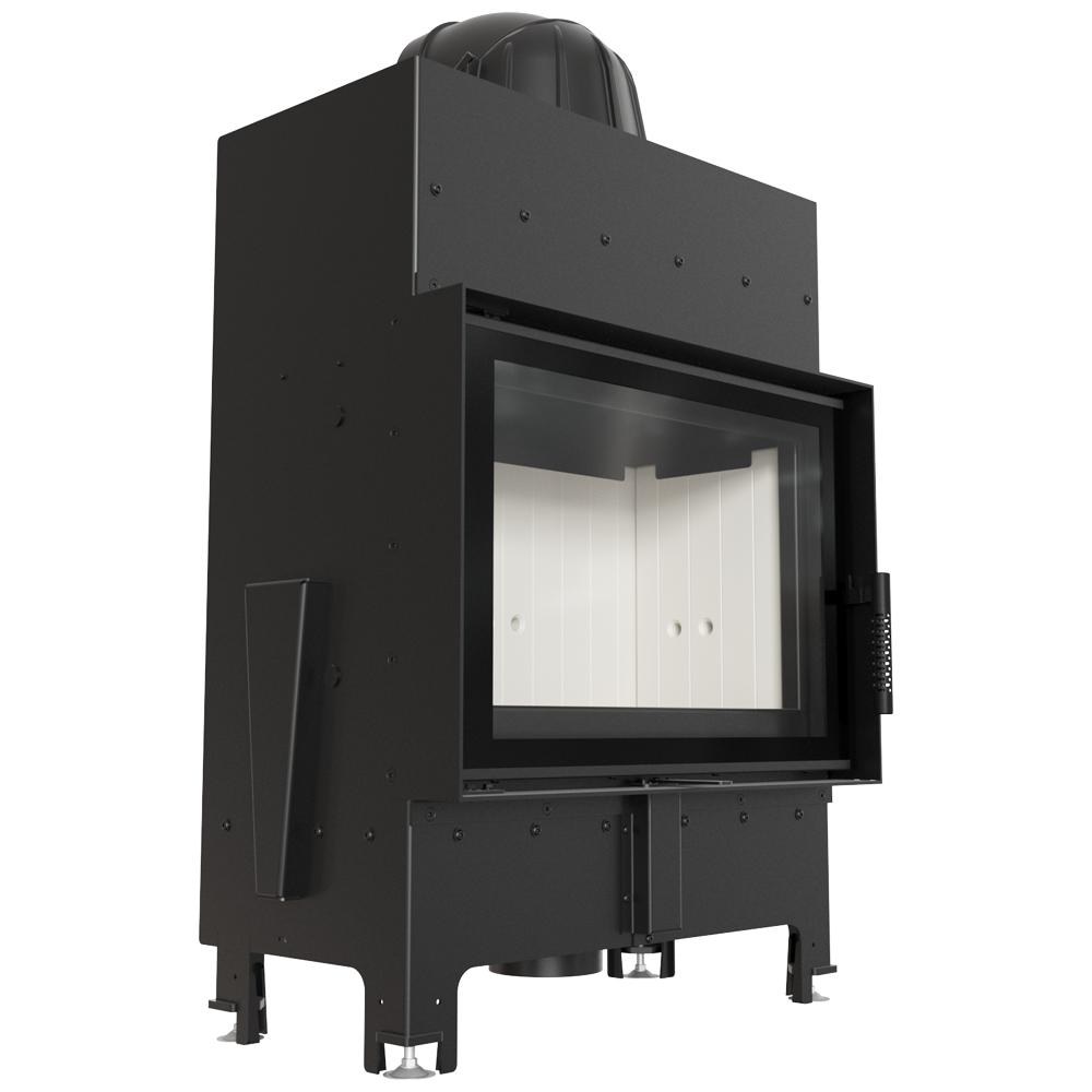 Air fireplace insert KRATKI FLOKI S 8kW Ø160 Recuperation Steel SET
