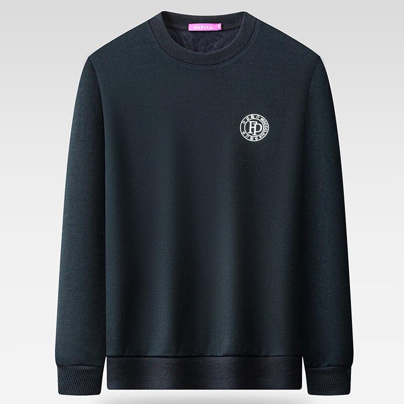 

FAPAI Men s Fleece-lined Crewneck Sweatshirt L