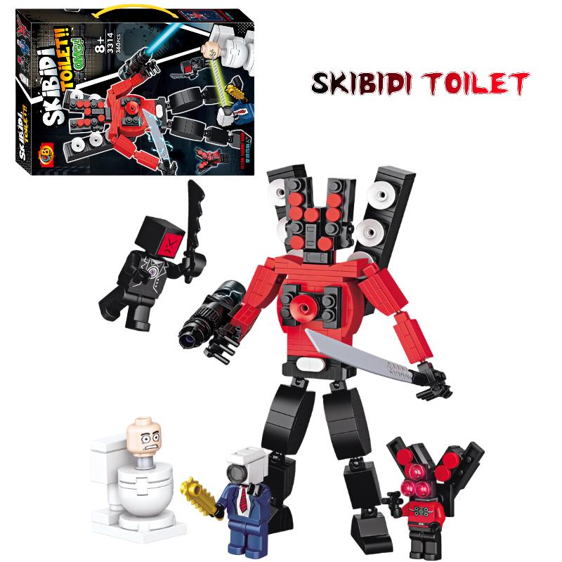 Skibidi Building Toilet Blocks Titan Audioman Diy Puzzle Early Toys Educational