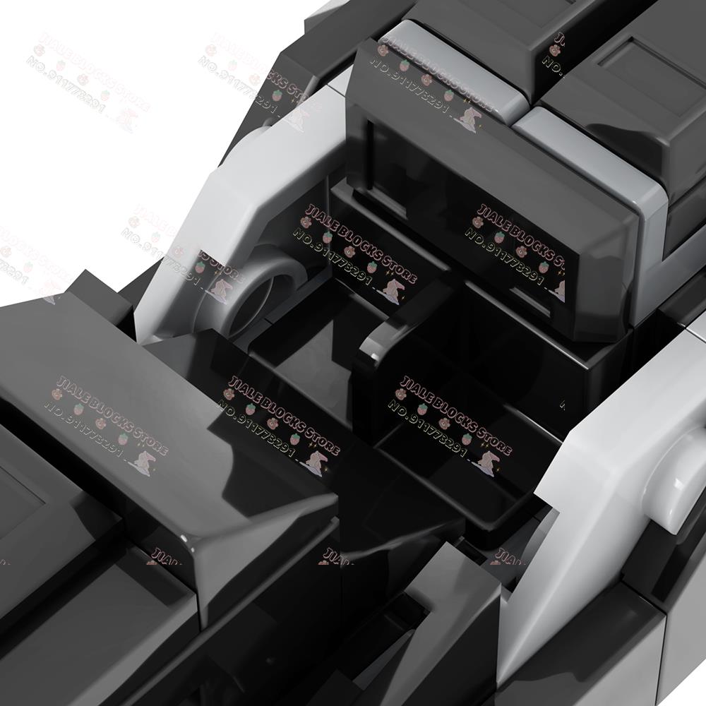 Kreatywne Klocki MOC Motocykl Postać z Filmu Anime Motocykl Wojskowy Model z Przyczepką DIY Klocki do Składania Zabawki Dla Dzieci