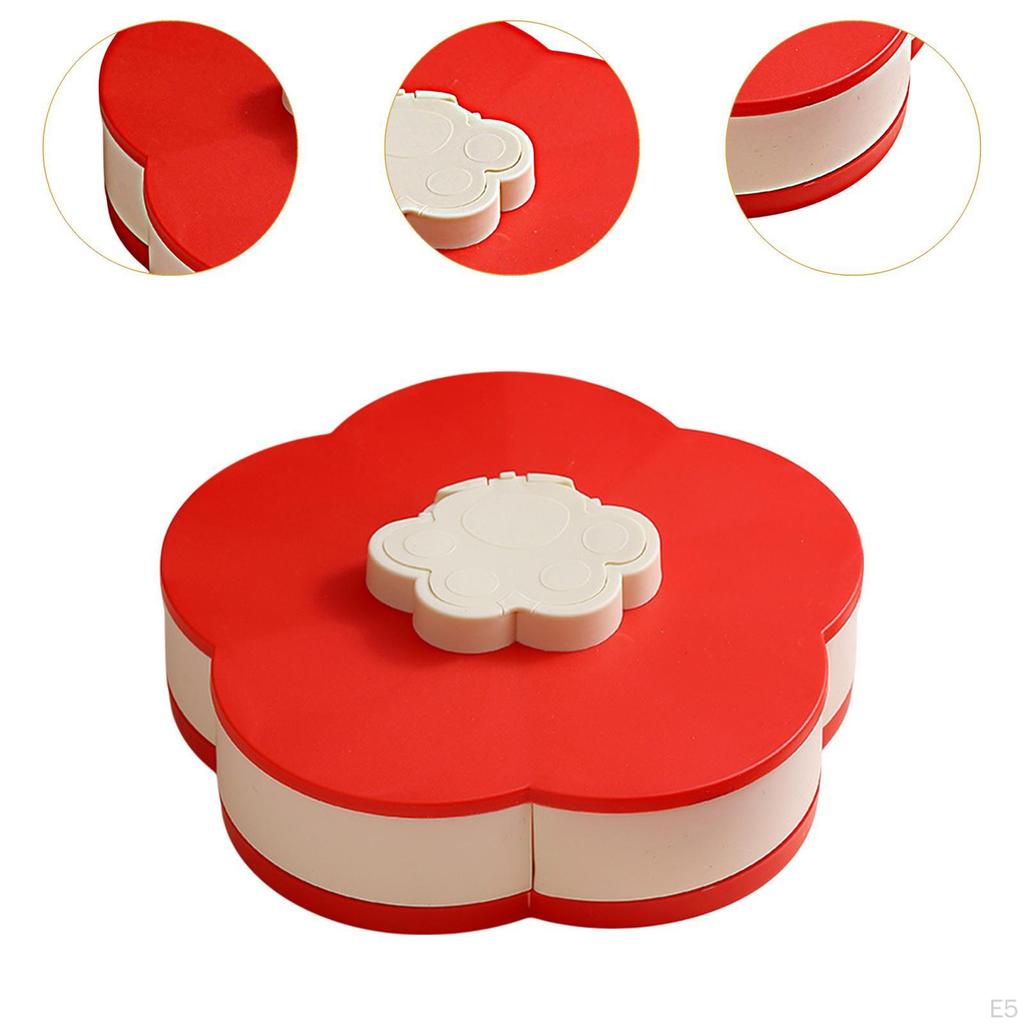 Rotatable Snack Box Candy Serving Containers Supplies Home Decoration Food Storage Case for Nuts