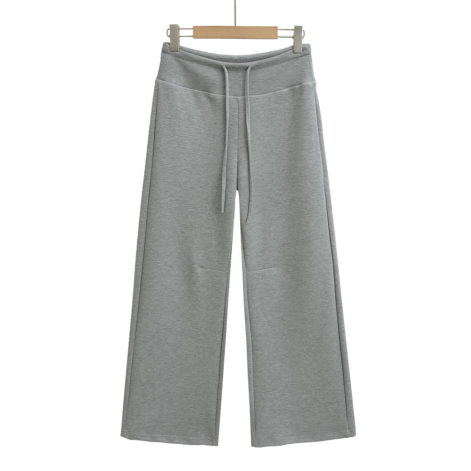 

Женские широкие спортивные штаны на кулиске в корейском стиле - Коллекция весна/лето 2025 Small