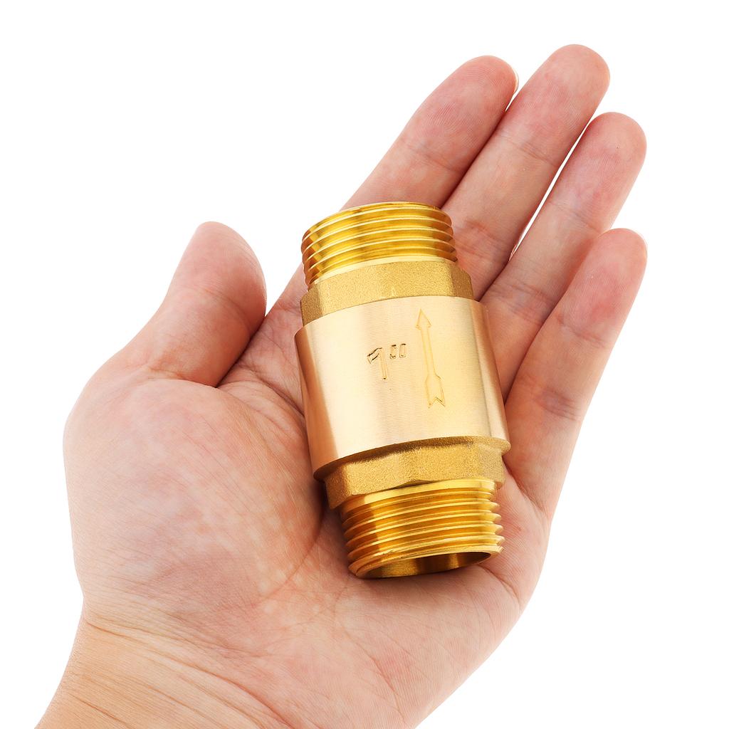 1 Inch Heavy Duty Check Valve - Bronze Backflow Preventer for Well Pump, Water Tank & Plumbing, Horizontal Flow One-Way Valve, Corrosion Resistant