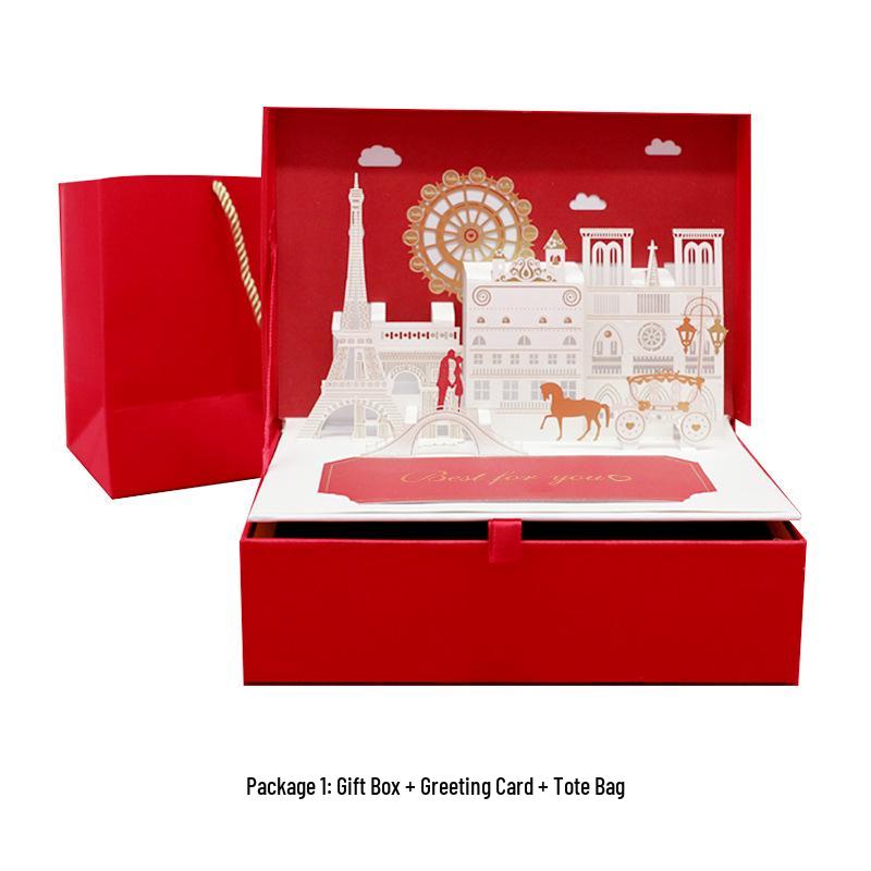 Qixi Festival 3D Gift Box: Elegant Wedding Candy and Favors Packaging